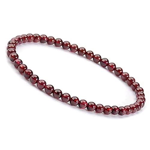 Unique Gems Perlenarmband Edelstein Damen Armband Roter Granat