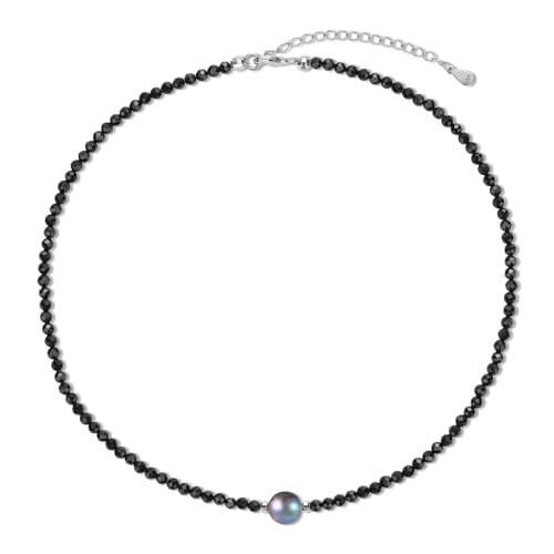 Coai Damen Halskette Mit Nat Rlichen 9mm Schwarzen