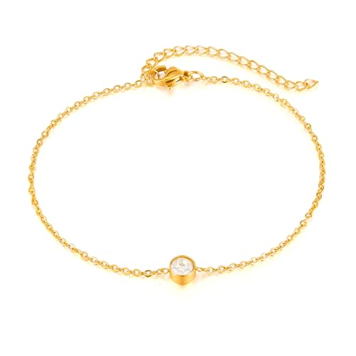 Bewenda Fu Kettchen Gold Mit Rund Flexibel Verstellbar