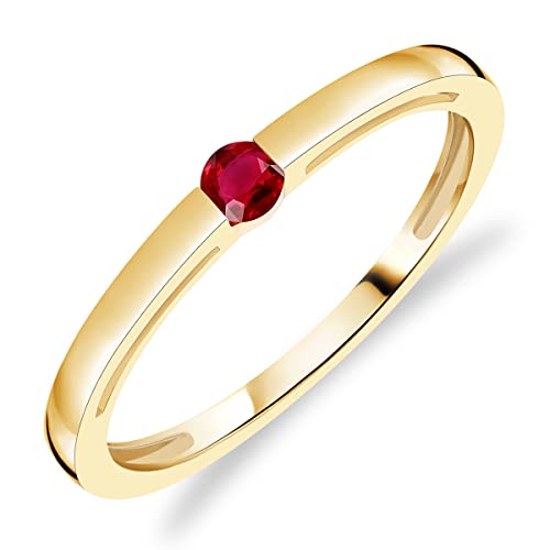 Damen Solit Rring Aus Gelbgold 375 1000 Mit