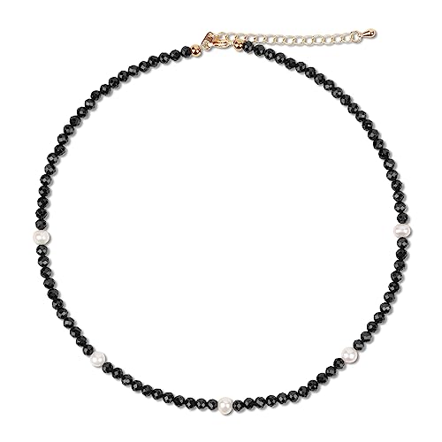 Gavu 18k Vergoldete Edelstahl Spinell Perlenkette F R