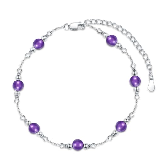 Aoboco Fu Kettchen Sterling Silber 925 Damen Perlen