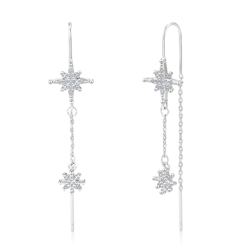 Sterling Silber 925 Ohrringe H Ngend Damen Lange