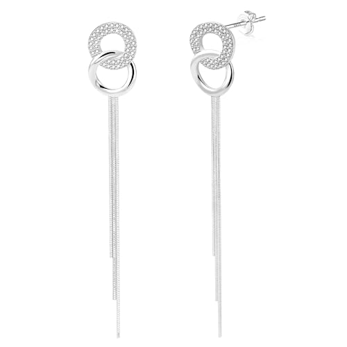 Silber 925 Ohrringe Damen Lang H Ngend Ohrringe