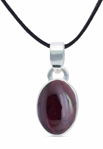 Mantraroma Kettenanh Nger 925 Silber Granat Roter Stein