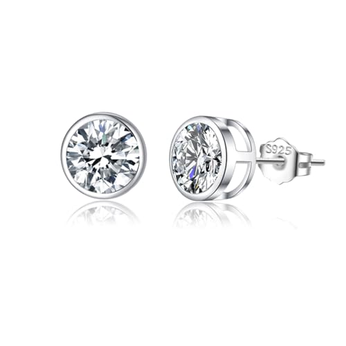 Sluynz Sterling Silber 925 Zirkonia Ohrringe Ohrstecker F