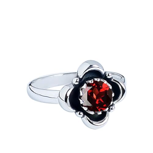 Gems Vibes Granatring Im Rundschliff Geburtssteinring F R