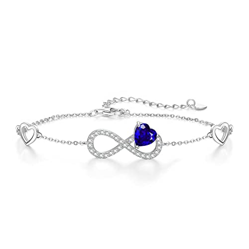 Qings Infinity Unendlichkeit Herz Armband Damen 925 Sterling