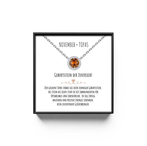 Bylitz Personalisierte Geburtsstein Kette Mit Anh Nger Und