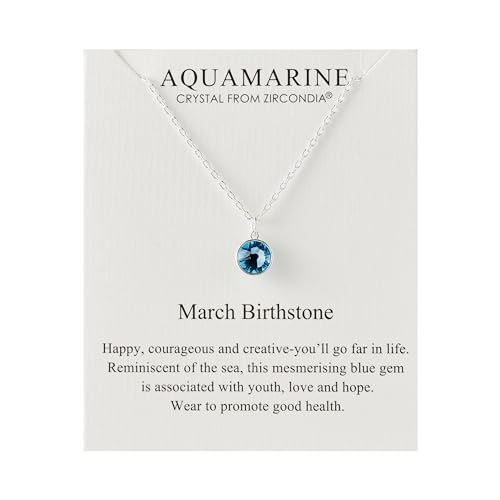 Philip Jones Geburtsstein Halskette M Rz Aquamarin Erstellt