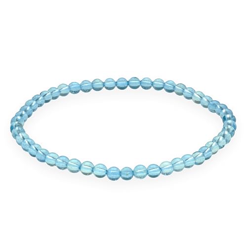 Lebensquelle Plus Mini Kugelarmband 4mm Hochwertiges Edelsteinarmband Aquamarin