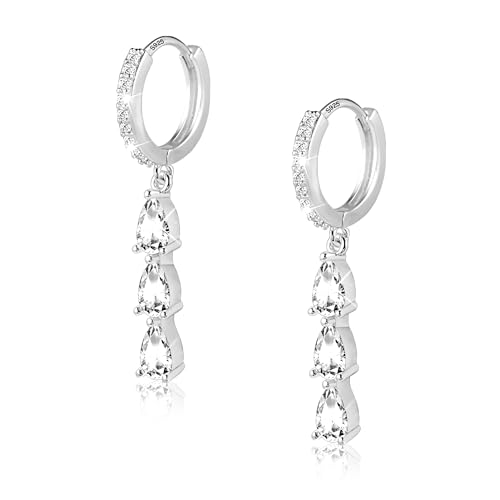 Alexcraft Tropfen Drop Creolen Ohrringe Silber 925 H