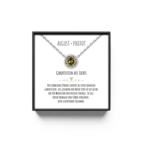 Bylitz Personalisierte Geburtsstein Kette Mit Anh Nger Und