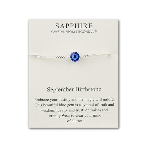 Philip Jones September Saphir Geburtsstein Armband Mit Zircondia