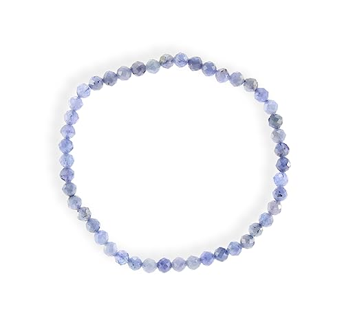 Budawi Tansanit Armband Stretcharmband Perlen Facettiert Auf Stretchband