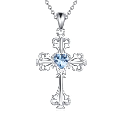 Ainfqy Kreuz Kette F R Damen 925 Sterling