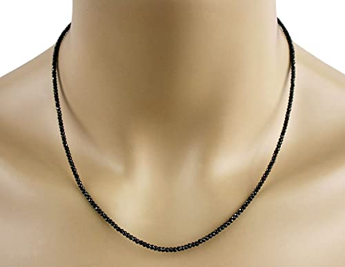 Spinell Kette Collier In Schwarz 20 Ct