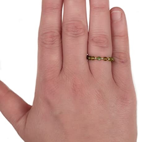 Turmalin Gr N Stretch Ring Perlenring Elastisch Turmalinring