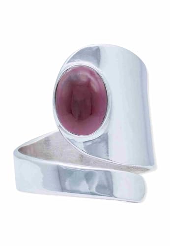 Ring 925 Silber Granat Roter Stein Gr Enverstellbar