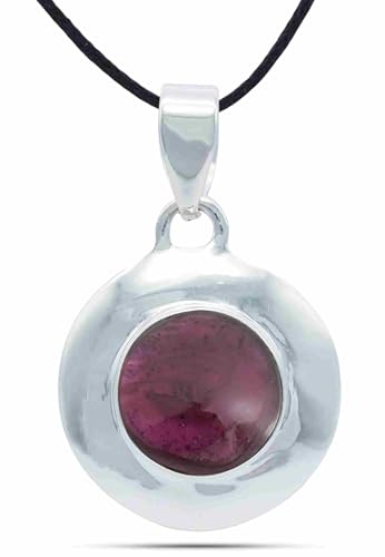 Mantraroma Kettenanh Nger 925 Silber Granat Roter Stein