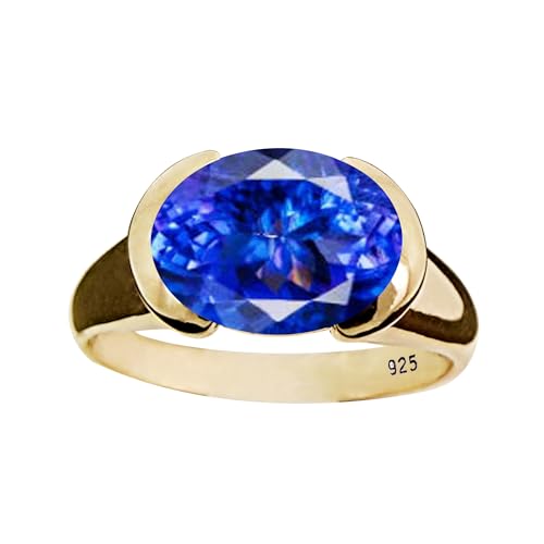 Gems Vibes Tansanit Ring 925er Sterlingsilber Handgefertigter Ring