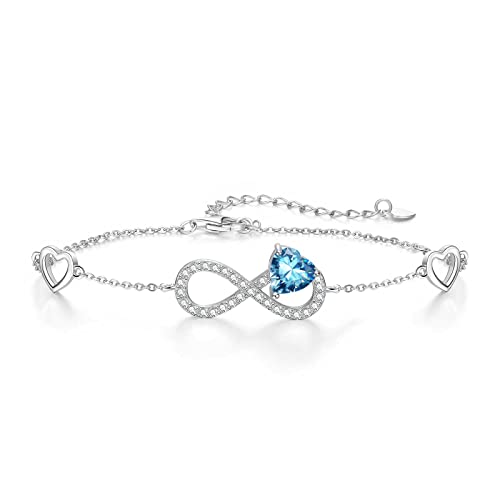 Qings Infinity Unendlichkeit Herz Armband Damen 925 Sterling