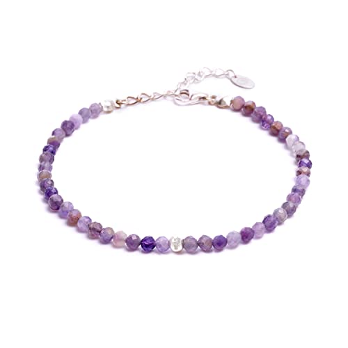 Bergerlin Amethyst Armband Lila Mit 925 Sterling Silberperle
