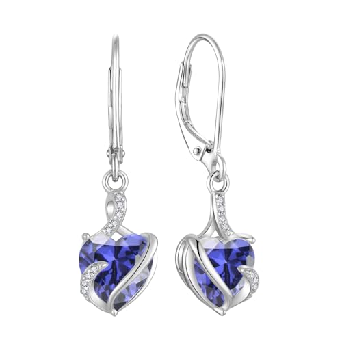 Fj Damen Ohrringe Dezember Geburtsstein 925 Sterling Silber