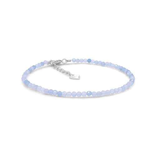 Aquamarin Armband Aus 925 Silber Edelmetall Facettiert 2mm