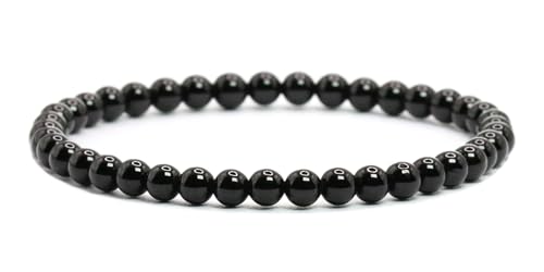 Lakada Echtes Schwarzer Turmalin Edelstein Armband Mit Runden