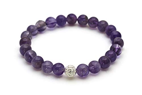 Bergerlin Amethyst Armband Perlenarmband Aus Echtem Naturstein Und