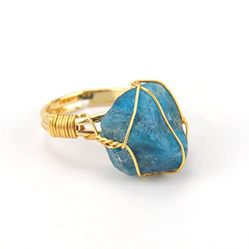 Hgjh Nat Rlicher Unregelm Iger Aquamarin Ring Golddraht