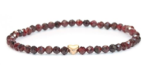 Lakada Echtes Granat Edelstein Armband Mit Facettierten 4mm