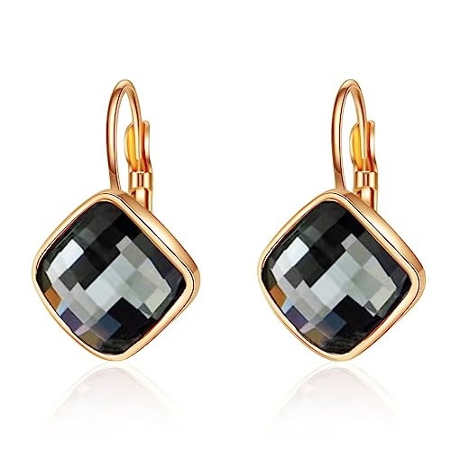 Vonssy Kristall Tropfen Ohrringe Erstellt Edelsteine Leverback Creolen