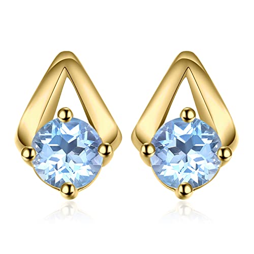 Jewelrypalace Rundschliff 1 2ct Echt Blau Topas Ohrstecker
