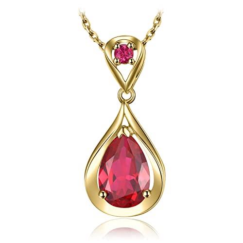 Jewelrypalace Infinity Tropfen 4ct Erstellt Rubin Kette Anh