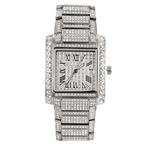 Halukakah Herrenuhr Moissanit Diamant Iced Out Luxus Platin