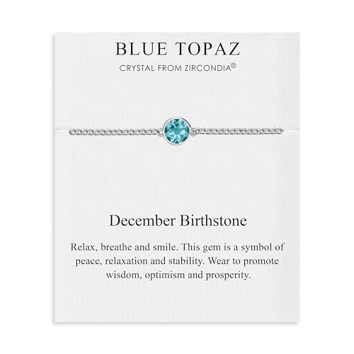 Philip Jones Dezember Blauer Topas Geburtsstein Fu Kettchen