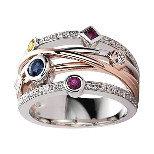 Luoluoluo Silberring Mit Struktur Retro Geschw Rzt Mit