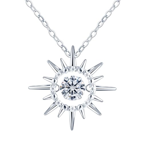 Yumilok Halskette Damen Silber 925 Sonne Kette Damen