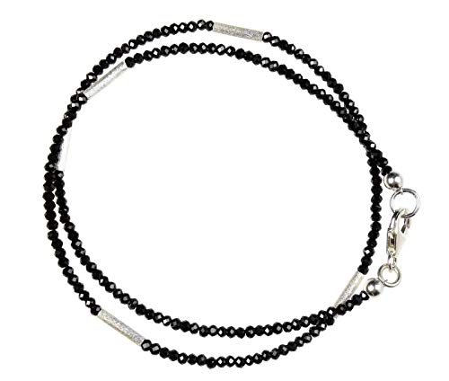 Spinell Schwarz Wickel Armband