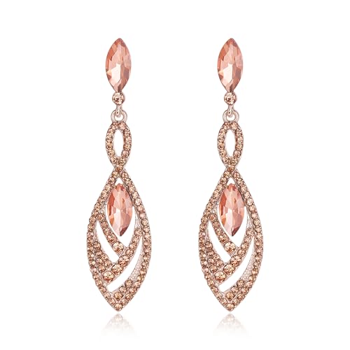 Clearine Damen Ohrringe Kristall Wundersch Ne Twisted Dual