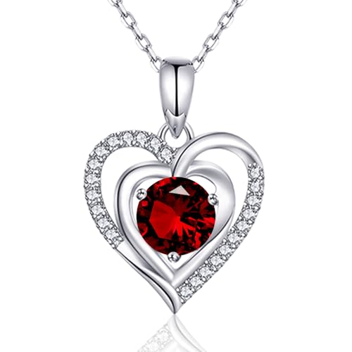 Immobird Damen Halsketten Mit Januar Geburtssteine Nat Rliche