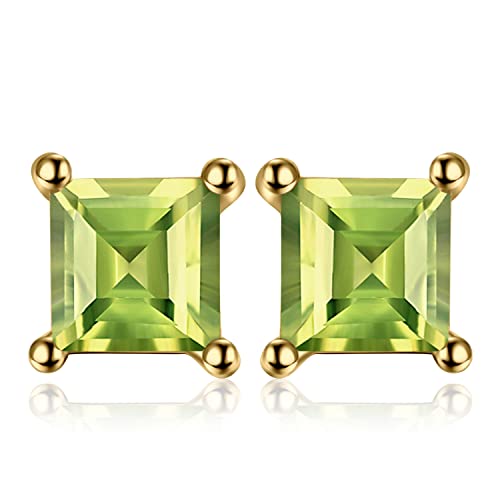 Jewelrypalace Quadrat Schliff 0 7ct Echt Peridot Ohrstecker
