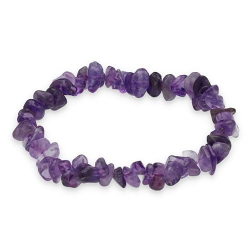 Lebensquelle Plus Amethyst Splitterarmband Handgefertigtes Elastisches Stretch Splitter