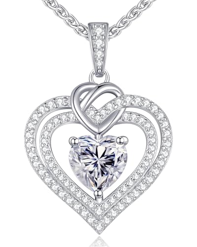 Cde Kette Damen Moissanite Halskette Damen Silber 925