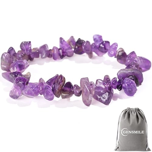 Gensmile Amethyst Stein Armband Kristallsteine Kette Nat Rliches