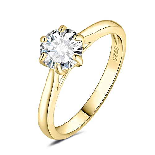 Jewelrypalace 6 5mm 1ct Rund Moissanite Solit R