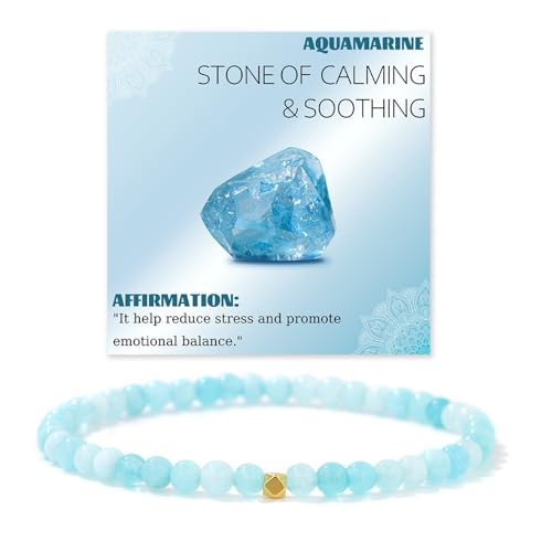 Jencvnl 4mm Naturstein Perlen Stretch Armband Damen Echtes