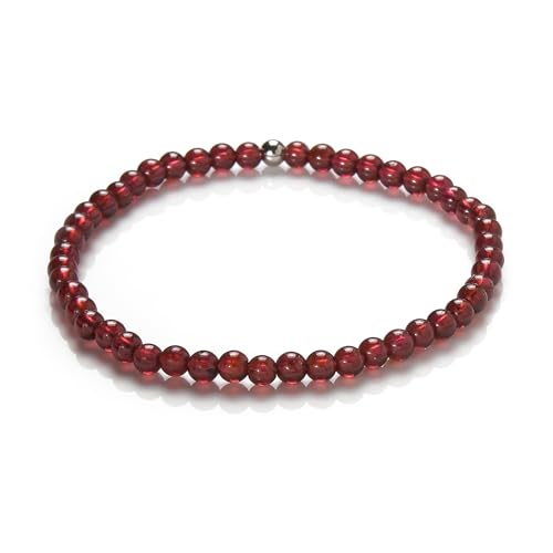 Granat Armband Edelstein Armband Kugel Armband 4mm Perlenarmband